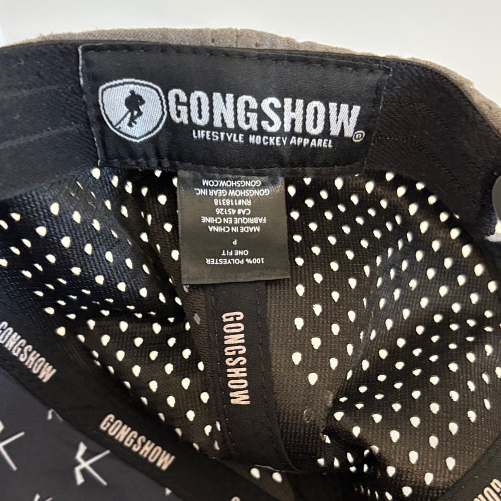 Gongshow Men's Perforated Suede Cap in Charcoal Gray - Picture 3 of 6